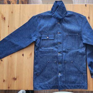 NWOT Bailey's Denim Chore Coat Medium Made in USA WILD ASS